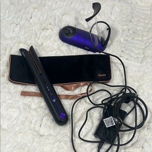 Dyson Cordless Straightener Chargeable Black and Purple Hair Straightener
